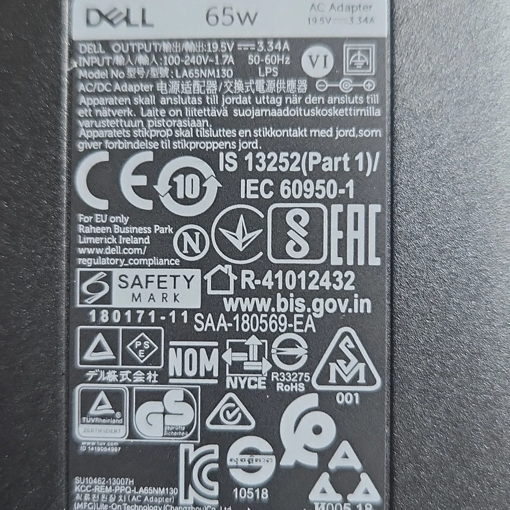 Dell AC/DC Power Adapter Supply Cord Charger JU012 Family Model DA130PE1…